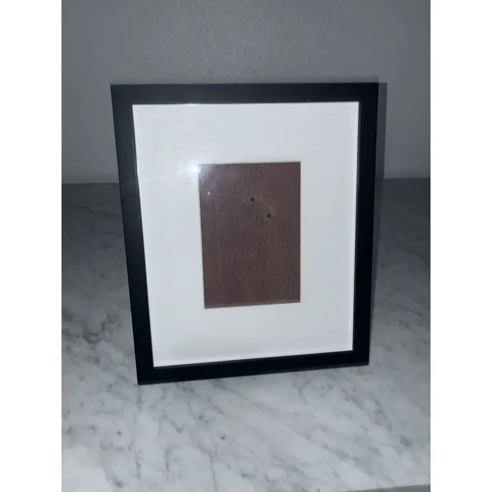Pottery Barn Black Metal Frame Matted with 4 X 6
